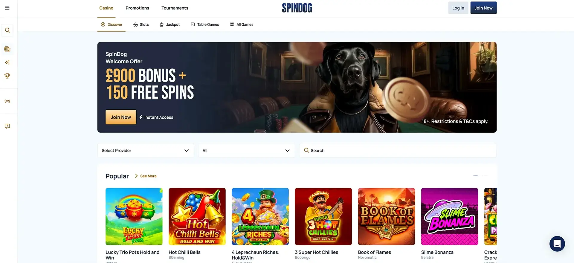 Opening a Spin Dog account at Spin Dog Casino