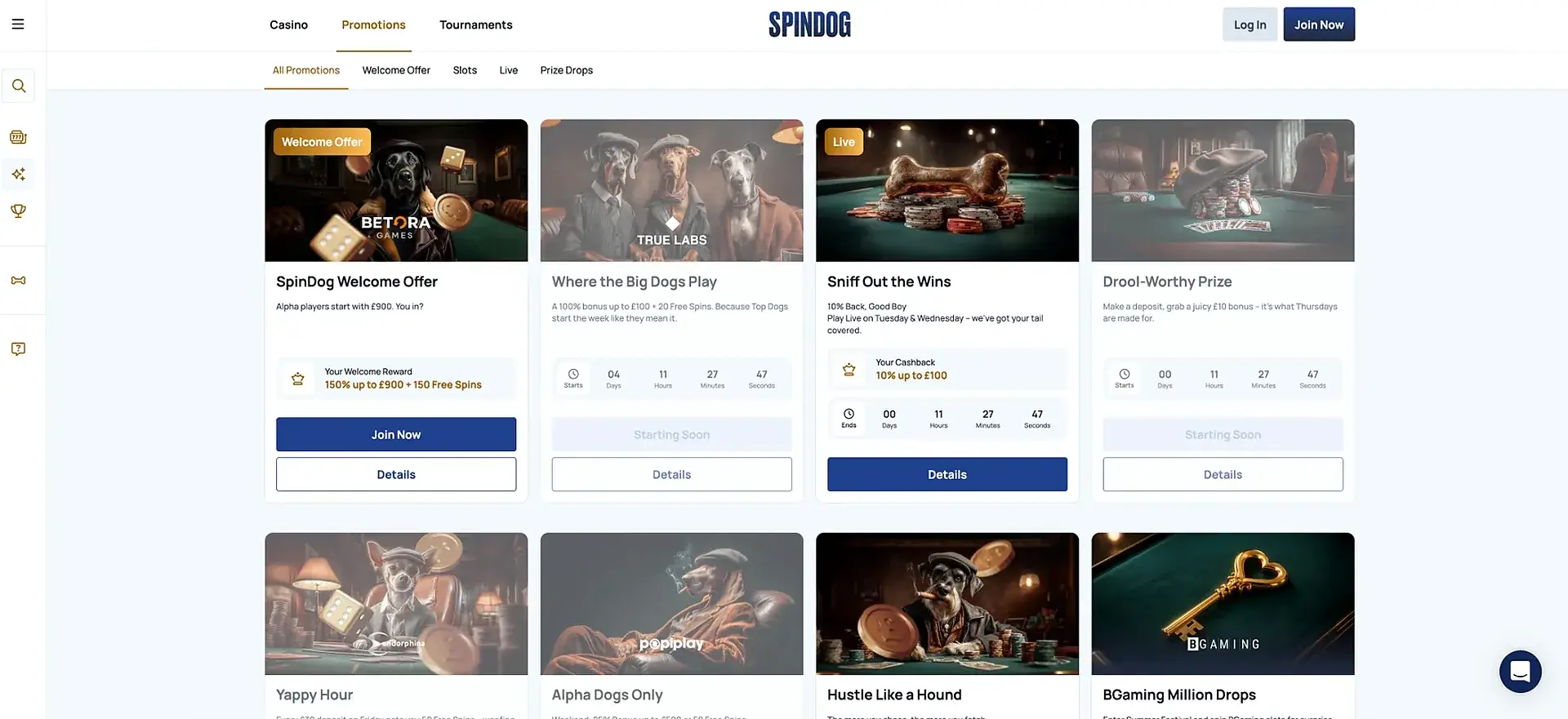 Ongoing Spin Dog promotions at Spin Dog Casino